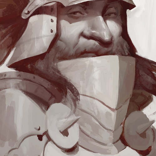 Gnome Knight Study. Digital